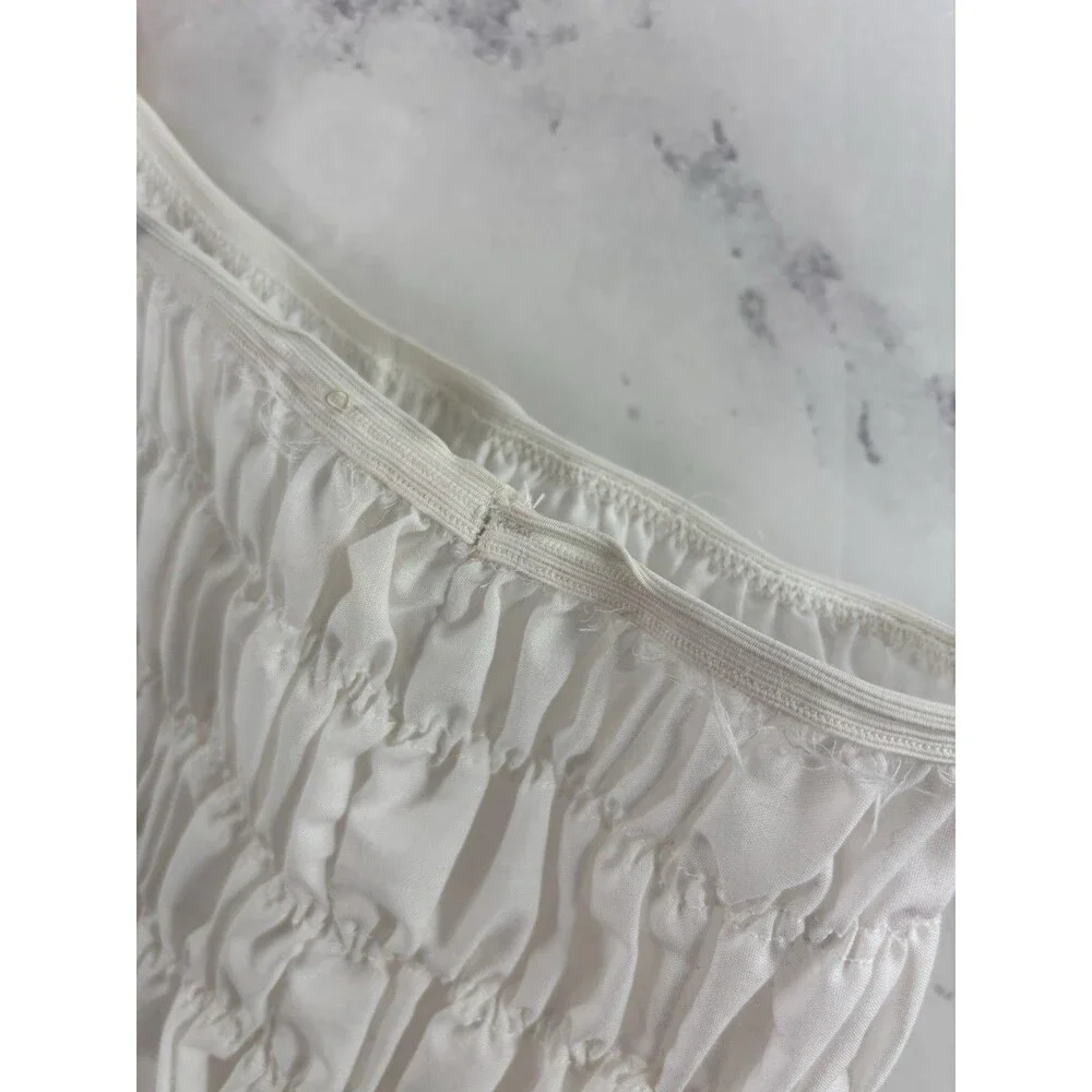 Vintage 60s Ruffled Bloomers kawaii White Pettipants M Coquette Poofy Ruffle - Picture 10 of 16